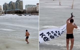 В столице мужчина в трусах с плакатом "Коронавирус кет" попал на видео 