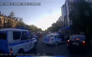 Дерзкую погоню полицейских за пьяным водителем в Павлодаре сняли на видео