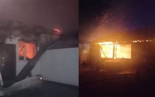 В Атырау произошел пожар на СТО