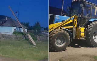 Пьяный тракторист оставил без света село в Восточном Казахстане