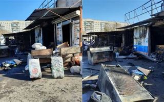 Полицейские задержали подозреваемых в поджоге рынка "Арай" в Караганде