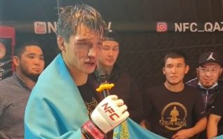 У казахстанского бойца потекли кровавые слёзы и сопли, после того как он завоевал чемпионский пояс