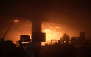 Крупный пожар в Таразе: горели кафе, магазин и баня