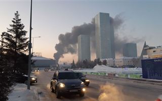 В центре столицы произошел пожар
