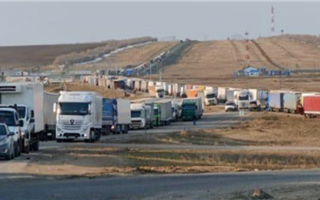 Cкопление грузовиков на выезд из Казахстана наблюдается в Западно-Казахстанской области