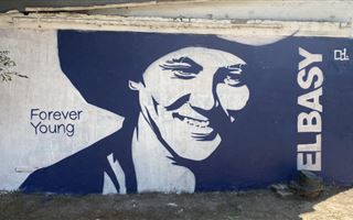 Новое граффити с портретом Елбасы появилось в Алматы 