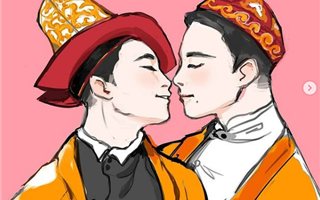 Рисунки казахстанской художницы с ЛГБТ-парами в национальных костюмах взбудоражили Казнет