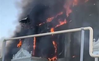 В Алматинской области горел ресторан