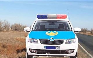В ЗКО с трассы украли макет полицейской машины