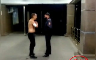 В Алматы задержали дебошира, который обматерил полицейских на станции скорой помощи