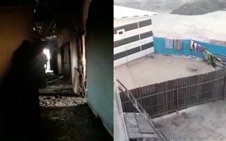 Бойцы СОБР эвакуировали людей из горящей гостиницы в Алматинской области