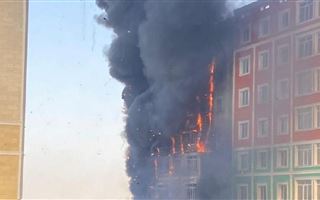 Крупный пожар в новостройке произошел в Актау