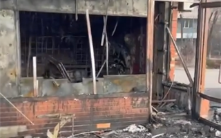 Последствия ночного пожара на Тастаке попали на видео