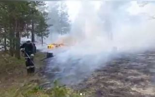В ВКО спасатели до сих пор пытаются потушить лесной пожар
