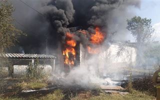 Трансформатор сгорел в Шымкенте