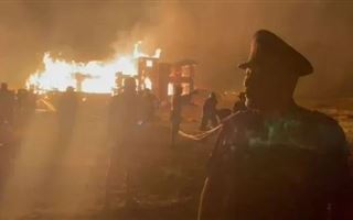 МЧС РК прокомментировали крупный пожар на Алаколе