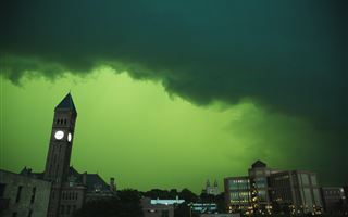 Вчера в США наблюдали "Зеленый шторм"