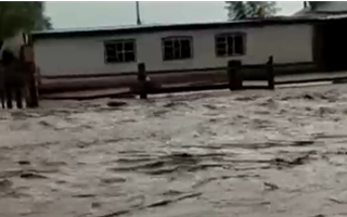 В Карагандинской области затопило одно из сёл - видео 