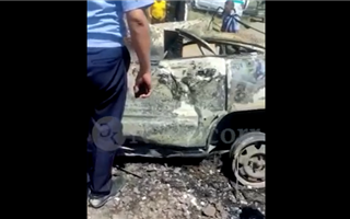 В Алматинской области дотла сгорел автомобиль 