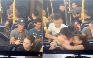 В Алматы пассажиры автобуса спасли женщину от разъяренного мужа с ножом