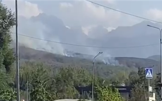В Алматы начали гореть горы 