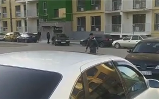 Мужчина бегал за жителями Алматы с ножом - видео
