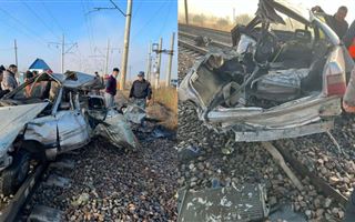 В Жамбылской области автомобиль столкнулся с пассажирским поездом, погибли люди