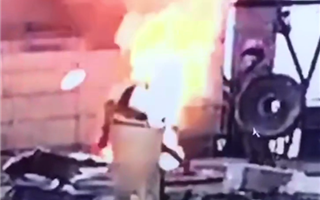 Мужчина сгорел заживо на одном из предприятий Тараза - видео