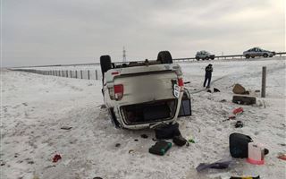 Два человека госпитализированы после ДТП в Павлодарской области