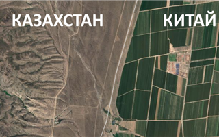 Как границы Казахстана с другими странами выглядят с высоты птичьего полета