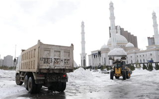 В Астане за ночь вывезли почти три тысячи грузовиков со снегом