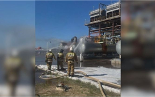 Пожар случился на газоперерабатывающем заводе в Актюбинской области
