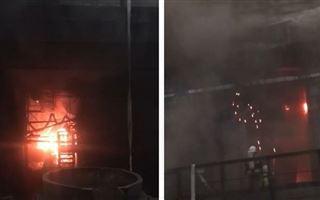 В Аксу на заводе ферросплавов произошел пожар