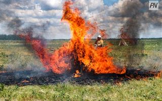 Из-за пожара режим ЧС объявят в трёх сельских округах Павлодарской области