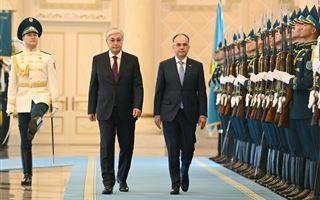 В резиденции Акорда состоялась торжественная церемония встречи президента Албании Байрама Бегая