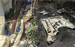 В Таразе полицейские среди мусора нашли оружие и боеприпасы
