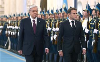 В резиденции «Акорда» состоялась церемония встречи Президента Франции Эммануэля Макрона