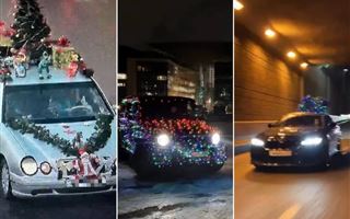 Владельцев "наряженных" к Новому году автомобилей оштрафовали в Алматы