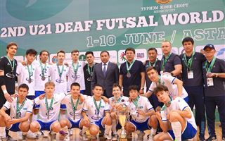 Казахстанцы стали вице-чемпионами мира по футзалу среди спортсменов с нарушениями слуха