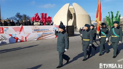 Военный парад провели в Актау