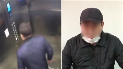 Хулигана, заплевавшего кнопки лифта под камерами привлекли к ответственности в Алматы