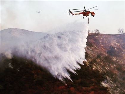 С помощью вертолета тушили степной пожар в ВКО