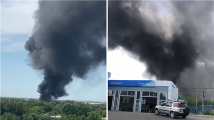 В Алматы произошел крупный пожар