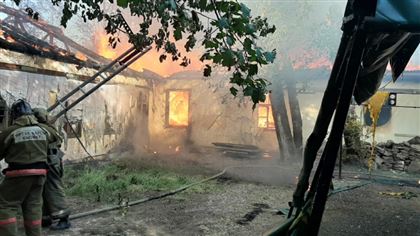 В Карагандинской области сгорела зона отдыха