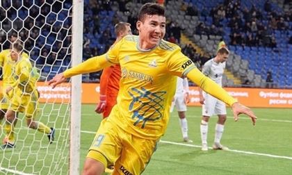 Казахстанец Бактиер Зайнутдинов забил впечатляющий гол в РПЛ - видео