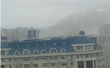 Пожар в крупном ЖК попал на видео в Нур-Султане