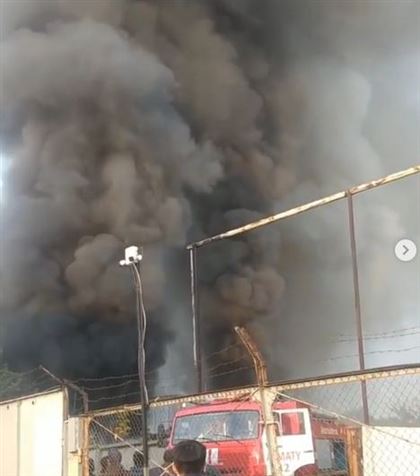 Крупный пожар засняли очевидцы в Алматы