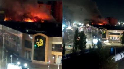 В Павлодаре произошел пожар в торговом доме "Арай"