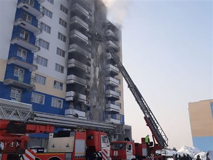 Пожар потушили в строящейся многоэтажке в ВКО