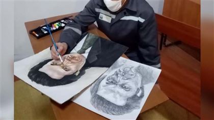 Портрет к юбилею Мукагали Макатаева нарисовал осужденный из ВКО